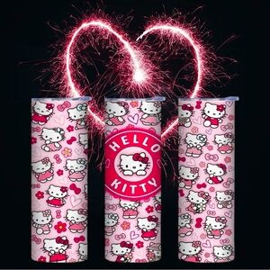 🆕 Hello Kitty Stainless Steel Insulated Tumbler With Metal Straw And Lid - 20oz